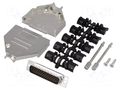 Connector: D-Sub HD; PIN: 44; plug; male; soldering; for cable; DTZK ENCITECH DTZK25-HDP-K