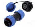 Connector: circular; male + female; PIN: 4; 500V; 3A; IP67 CONNFLY DS1110-25-04BU8