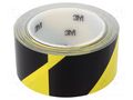 Tape: warning; yellow-black; L: 33m; W: 50mm; self-adhesive 3M 3M-5702-UVG-50-33