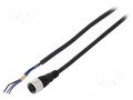 Cable: for sensors/automation; M12; PIN: 3; straight; 2m; plug; CI AUTONICS CID3-2