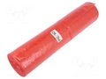 Trash bags; polyetylene LD; red; 120l; 25pcs. PLAST PL.03-02-12214