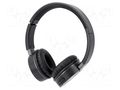 Wireless headphones with microphone; black; 20÷22000Hz; 10m; 32Ω QOLTEC QOLTEC-50825