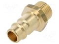 Quick connection coupling; 0÷35bar; brass; 33mm; 1000l/min PNEUMAT ES-14-NA
