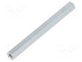 Screwed spacer sleeve; 50mm; Int.thread: M3; hexagonal; steel DREMEC TFF-M3X50/DR123