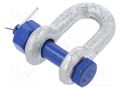 Dee shackle; steel; for rope; zinc; 10mm; 3/8" ELESA+GANTER GN584-10-B