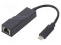 USB to Ethernet adapter; USB 3.1; PnP; black; 0.2m; plastic QOLTEC QOLTEC-50378