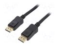 Cable; DisplayPort plug,both sides; DisplayPort 1.4; 1m; black QOLTEC QOLTEC-50585