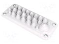 Multigate grommet; light grey; Holes no: 25; -40÷100°C; UL94V-0 TRELLEBORG LMC25
