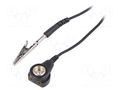 Connection cable; ESD; black; 1MΩ; 2.5m STATICTEC PRT-STW1490