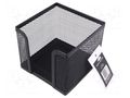 Sticky notes container; black; metal Q-CONNECT Q-CONNECT-PK/BK