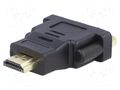 Adapter; DVI-I (24+5) socket,HDMI plug; Full HD 1080p; black AKYGA AK-AD-02