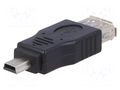 Adapter; OTG,USB 2.0; USB A socket,USB B mini plug AKYGA AK-AD-07