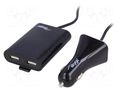 USB power supply; USB A socket x4; Sup.volt: 12÷24VDC; black AKYGA AK-CH-10