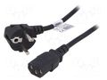 Cable; 3x0.75mm2; PVC; 5m; black; 10A; 250V; Core: CCA AKYGA AK-PC-05A