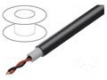 Wire: loudspeaker cable; 2x1.5mm2; stranded; OFC; black; PVC; 49VAC TASKER TAS-C275-BK