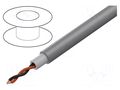 Wire: loudspeaker cable; 2x1.5mm2; stranded; OFC; grey; unshielded TASKER TAS-C275-GY