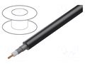 Wire: coaxial; stranded; OFC; 0.88mm2; PVC; black; 100m TASKER TAS-T42PVC