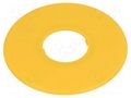 Warning plate; 22mm; Ømount.hole: 22mm; Ø: 60mm IDEC HWAV-0-Y