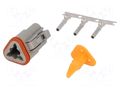 Connector: wire-wire; plug; female; DT; PIN: 3; IP68; for cable; 13A DEUTSCH S-DT06-3S