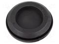 Grommet; with bulkhead; Ømount.hole: 22.5mm; Øhole: 16mm; black TRELLEBORG T-GD16