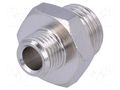Nipple; threaded,reductive; nickel plated brass; max.300°C PNEUMAT 2030-3/8-1/2
