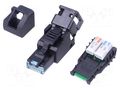 Connector: RJ45; plug; PIN: 8; Cat: 6a; unshielded; gold-plated TELEGÄRTNER J00026A3000