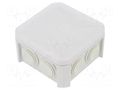 Enclosure: junction box; X: 90mm; Y: 90mm; Z: 52mm; polypropylene PP OBO BETTERMANN OBO-2007320