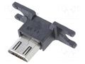 Connector: USB B micro; plug; ZX; flange (2 holes),on PCBs; PIN: 5 HIROSE ZX80-B-5SA-30