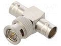 T adapter; BNC socket x2,BNC plug; Insulation: PTFE; 75Ω; 4GHz TELEGÄRTNER J01005A1238