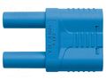 Connector: 4mm banana; stackable safety shunt; 32A; 1kVAC; blue SCHÜTZINGER SKURZ610019-4NI-BL