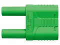 Connector: 4mm banana; stackable safety shunt; 32A; 1kVAC; green SCHÜTZINGER SKURZ610019-4NI-GN