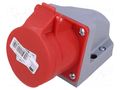 Connector: AC supply 3-phase; socket; female; 16A; 400VAC; IP44 PCE 117-6V
