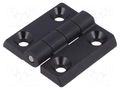 Hinge; Width: 40mm; polyamide; black; H: 40mm; Holes no: 4 RST ROZTOCZE 3.ZN60.101-07