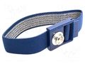 Wristband; ESD; blue; press stud male 10mm COBA EUROPE COBA-HR000007