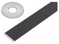Wire: ribbon; 1.27mm; stranded; Cu; unshielded; PVC; black; 30.5m 3M 3319-14