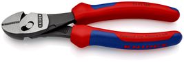 KNIPEX 73 72 180 TwinForce® High Performance Diagonal Cutters with multi-component handles black atramentized 180 mm 73 72 180 4003773074779