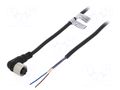 Cable: for sensors/automation; M12; PIN: 2; angled; 2m; plug; CL AUTONICS CLA2-2