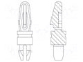 PCB distance; polyamide 66; L: 11mm; latch/latch; natural; UL94V-2 DREMEC DR8G810V40912
