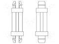 PCB distance; polyamide 66; L: 11.1mm; latch/latch; black; UL94V-2 DREMEC DR8G801V40250
