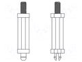 PCB distance; polyamide 66; L: 10mm; screwed rod,snap fastener DREMEC DR8G517V43029