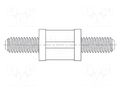 Spacer sleeve; cylindrical; polyamide 66; M4; 12.7mm; natural DREMEC DR8G516V42741