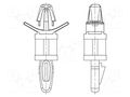 PCB distance; polyamide; L: 19.1mm; snap fastener; natural DREMEC DR8G813V40354