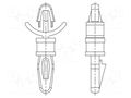 PCB distance; polyamide 66; L: 14.3mm; latch/latch; natural DREMEC DR8G813V42123
