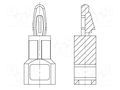 Assembly stud; polyamide 66; L: 22.2mm; Plate mount.hole dia: 4mm DREMEC DR8G816V40344