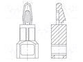Assembly stud; polyamide 66; L: 11.1mm; Plate mount.hole dia: 4mm DREMEC DR8G816V40340