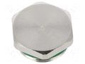 Stopper; M50; 1.5; IP68; brass; Plating: nickel; V-NE-Ms; Seal: FKM HUMMEL HUMMEL-1157500050