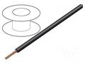 Wire; Silivolt®-1V SN; 1x1mm2; stranded; Cu; silicone; black; 1.5kV STÄUBLI SILI-1V/1.0B-SN