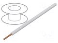 Wire; H05V-K,LgY; stranded; Cu; 0.35mm2; PVC; white; 300V,500V; 25m BQ CABLE LGY0.35/25-WH