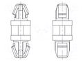 PCB distance; polyamide 66; L: 16mm; latch/latch; natural; UL94V-0 DREMEC DR8G817V41974