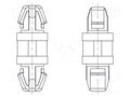 PCB distance; polyamide 66; L: 8mm; latch/latch; natural; UL94V-2 DREMEC DR8G817V41081